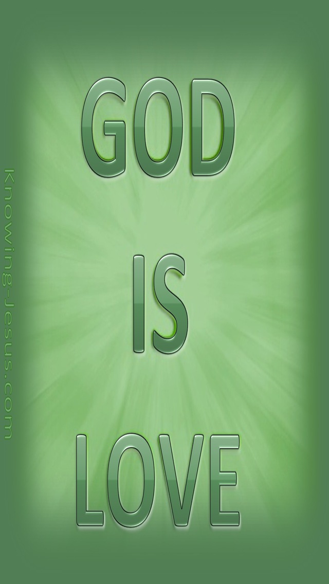 1 John 4:8 God is Love (green)